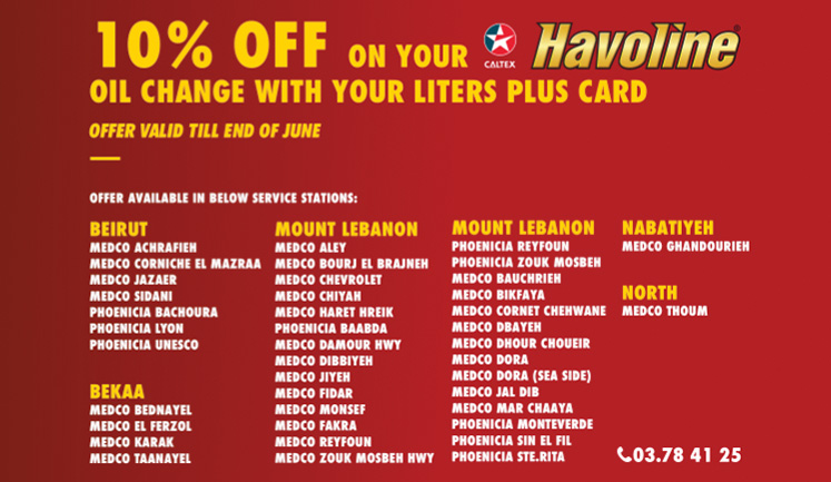 LITERS PLUS X HAVOLINE 